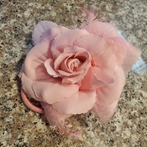 Pink Rose Hair Tie